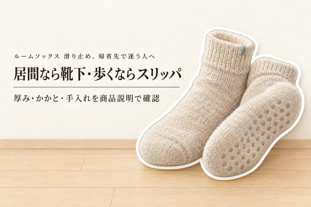 年末年始の帰省に何を履く？ルームソックス 滑り止めと携帯スリッパを使い分け