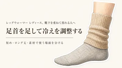 レッグウォーマー レディース 冷え対策｜靴下を重ねず蒸れ・脱ぎ履きを減らす選び方