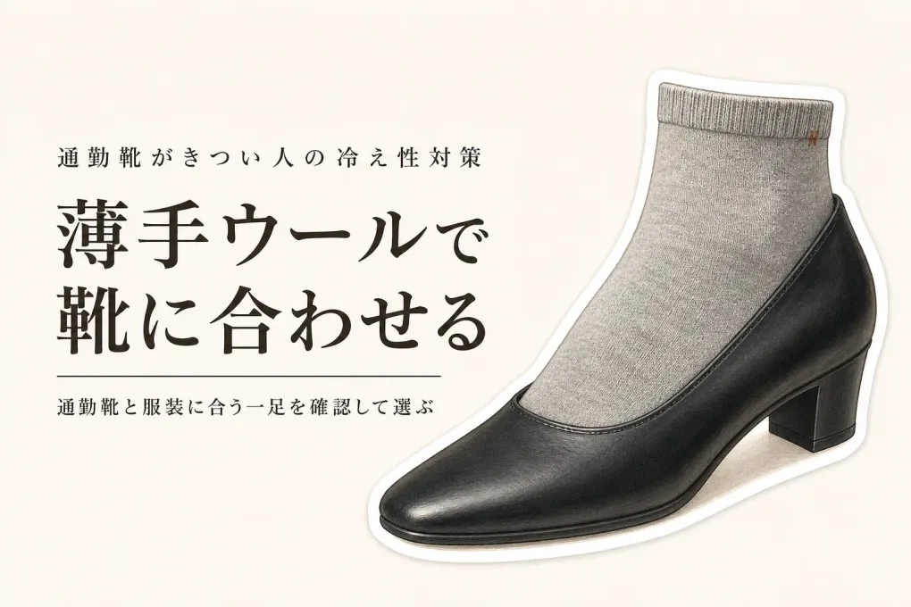 薄手ウールソックス レディースは通勤靴に合う？厚手で靴がきつい人の選び方